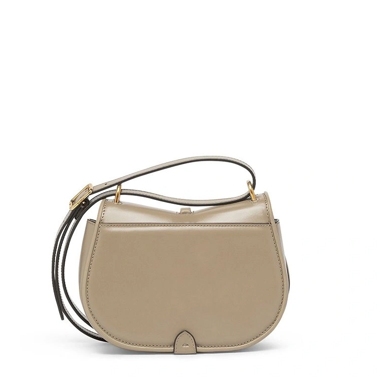 Vintage HOT Bag Leather Mini Grey Calf In Fendi C'mon 0824